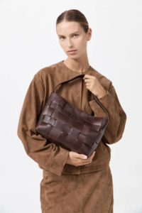 Accessories: Woven Mini Tote Chocolate