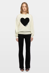 Knitwear: Soulo Sweater Heart Ecru