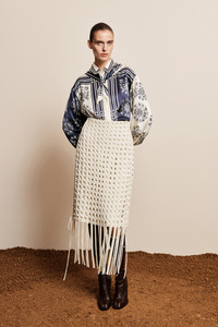 Bottoms: Weave Skirt Cream