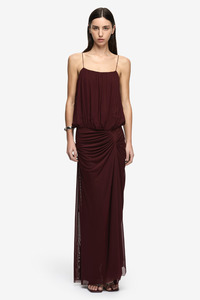Kora Blouson Maxi Dress Plum