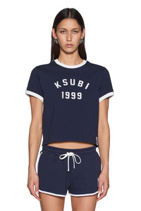 Varsity Shrunken Tee Navy
