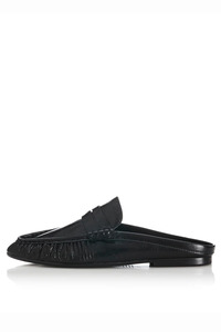 Footwear: Ivy Loafer Black Oily Crinkle Leather