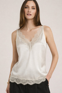 Tops: Bera Silk Tank Cream