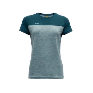 Womens Wooltshirt Clothing: NORANG WOMAN TEE POND/CAMEO MELANGE