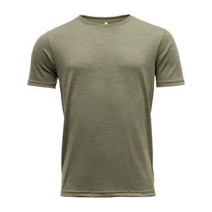 Mens Lifestyle Clothing: EIKA MERINO MAN TEE LICHEN MELANGE