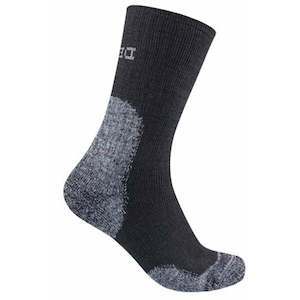 Womens Wool Socks: SHIELD SOCK BLACK/GREY