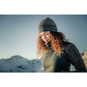 Womens Wool Headwear: KVITEGGA MERINO 230 BEANIE INK