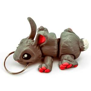 Fridge Magnets Key Chains: Mini Rabbit - with or without keyring