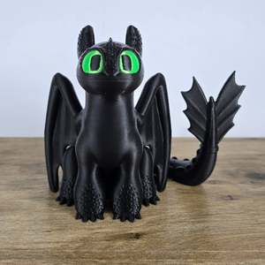 Toothless: Toothless-inspired Dragon - Sitting Pose Fan art