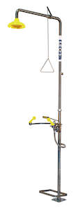 Safety Showers & Eye/Face Washes: Pratt Combination Safety Shower & Eye Wash Hand & Foot Operated