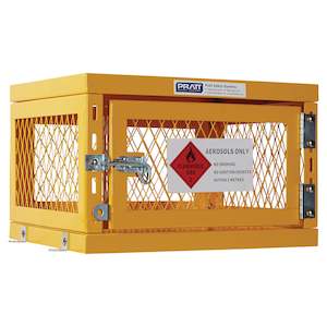Aerosol Storage Lockers: Aerosol Storage Cage - 42 Aerosol Cans Single Level - Flat Packed