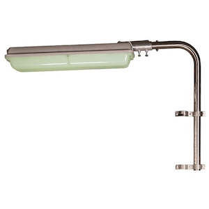 Shower Eyewash Accessories: Pratt Weather Resistant Green Pole Mount Led Light Assembly