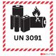 UN3091 Lithium Battery Mark Labels – 100mm x 100mm | Roll of 500