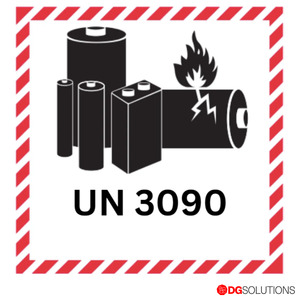 Handling Labels: UN3090 Lithium Battery Mark Labels – 100mm x 100mm | Roll of 500