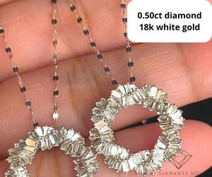 Products: 0.50ct Diamond 18k White Gold Necklace 011 Diamante NZ