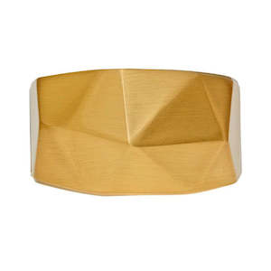 Dansk Smykkekunst: Tara Edge Gold Ion Plated Spring Bangle