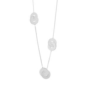 Dansk Smykkekunst: Vanity Coin Triple Rhodium Colour Ion Plt 90Cm Adjustable Necklace