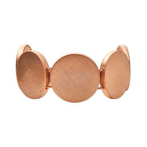 Dansk Smykkekunst: Vanity Rose Gold Colour Electroplated Disc Bracelet