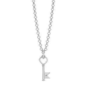 Karen Walker Monogram Key Necklace Silver