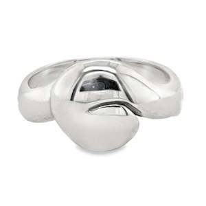 Whenua: Sterling Silver Koru Ring (Size O) WHENUA