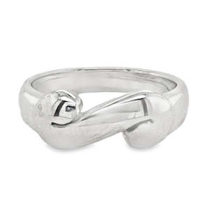 Sterling Silver Rua-Iti Ring (Size N) WHENUA