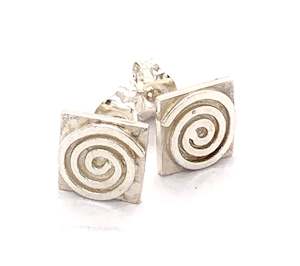Whenua: Whenua Korutahi Stud Earrings Sterling Silver