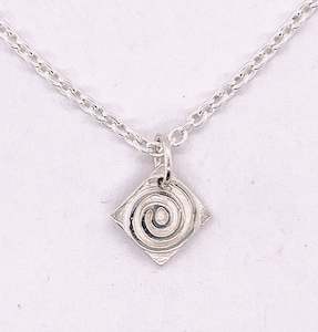 Whenua: Whenua Korutahi Pendant Sterling Silver 45cm