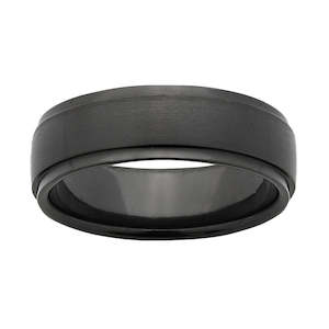 Wedding Rings For Him: Ziro - Black Zirconium Band