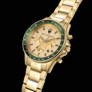 Maserati: Maserati Sfida Chronograph Gold Colour Dial Men's Watch