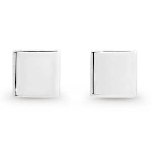 Valentines Day: Sterling Silver Square Stud Earrings
