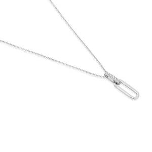 Silver Link Pendant With Chain