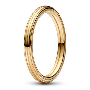 Pandora Rings: 14K Gold-Plated Ring - Size 56