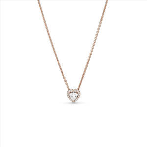 Pandora Necklaces: Pandora Rose Elevated Heart Collier Necklace