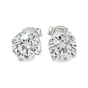 9ct White Gold 2.00ct Lab Grown Round Brilliant Cut Diamond Stud Earrings