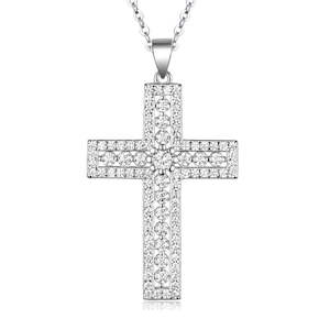 Frontpage: [Cross] 0.38 carat Moissanite Necklace in Sterling Silver