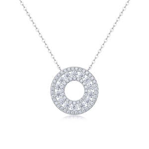 Frontpage: [Donut] Moissanite Necklace in Sterling Silver