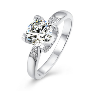 [Classic Bull Head] Straight Arm V shaped Micro-paved 1 carat Lab-Grown Diamond &hellip;