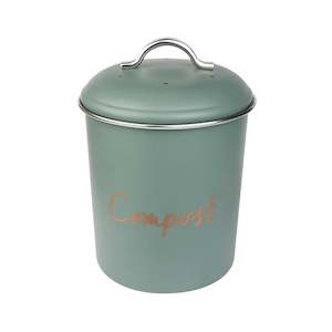 Storage: Compost Bin Bench Top 150x135mm with Filters Sage Green