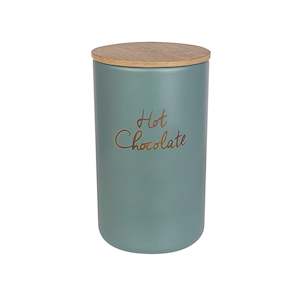 Storage Jar Hot Chocolate 140x80mm Round Sage Green