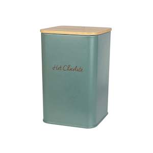 Storage Jar Hot Chocloate 140x95mm Square Sage Green