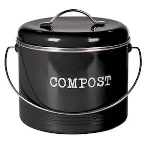 Compost Bin 220x180mm with Filters Black