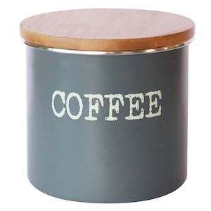Storage Jar Coffee Round 700ml with Bamboo Lid Brenton Grey