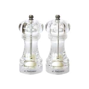 Tableware: Salt & Pepper Mill Set 2 Pce 140mm Acrylic