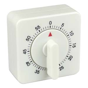 Timers: Timer Novelty Analogue 68x50mm White