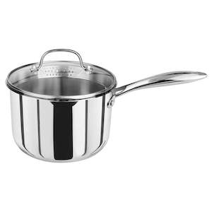 Stainless Steel: Saucepan 180mm with Draining Lid Stainless Steel Cucinare