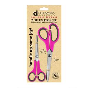 Kitchenware: Scissor Set 2pc 203mm (8") & 152mm (6") S/S Pink