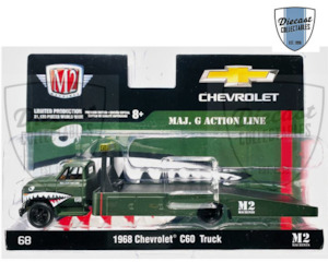 Products: M2 1968 Chevrolet C60 Flatbed Truck MAJ. G Action Line – Auto-Hauler Diecast Collectables