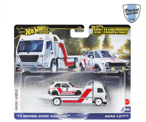 Diecast Collectables Nz: 80 '73 Honda Civic Custom/Aero Lift hauler - Team Transport Diecast Collectables