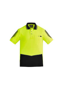 Screen Printing Embroidery Services Casual Clothing: Mens Hi Vis Flux Short Sleeve Polo