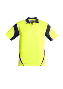Screen Printing Embroidery Services Casual Clothing: Mens Hi Vis Aztec Short Sleeve Polo